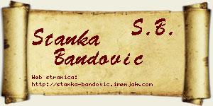Stanka Bandović vizit kartica